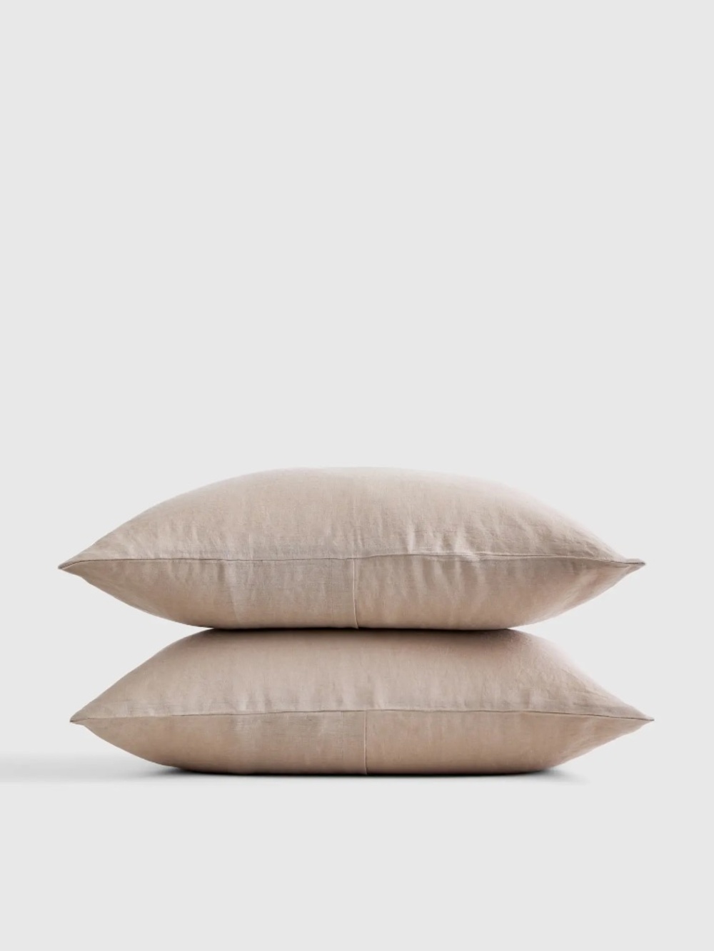 Quince European Linen Sham Set — King — Toffee — Set of 2